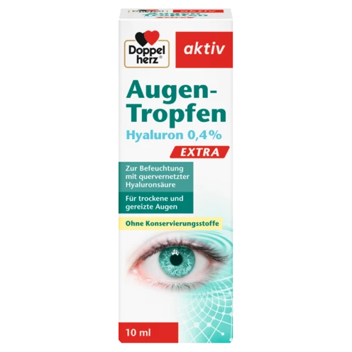 Abbildung der Produktverpackung Doppelherz aktiv Augen-Tropfen Extra Frontansicht